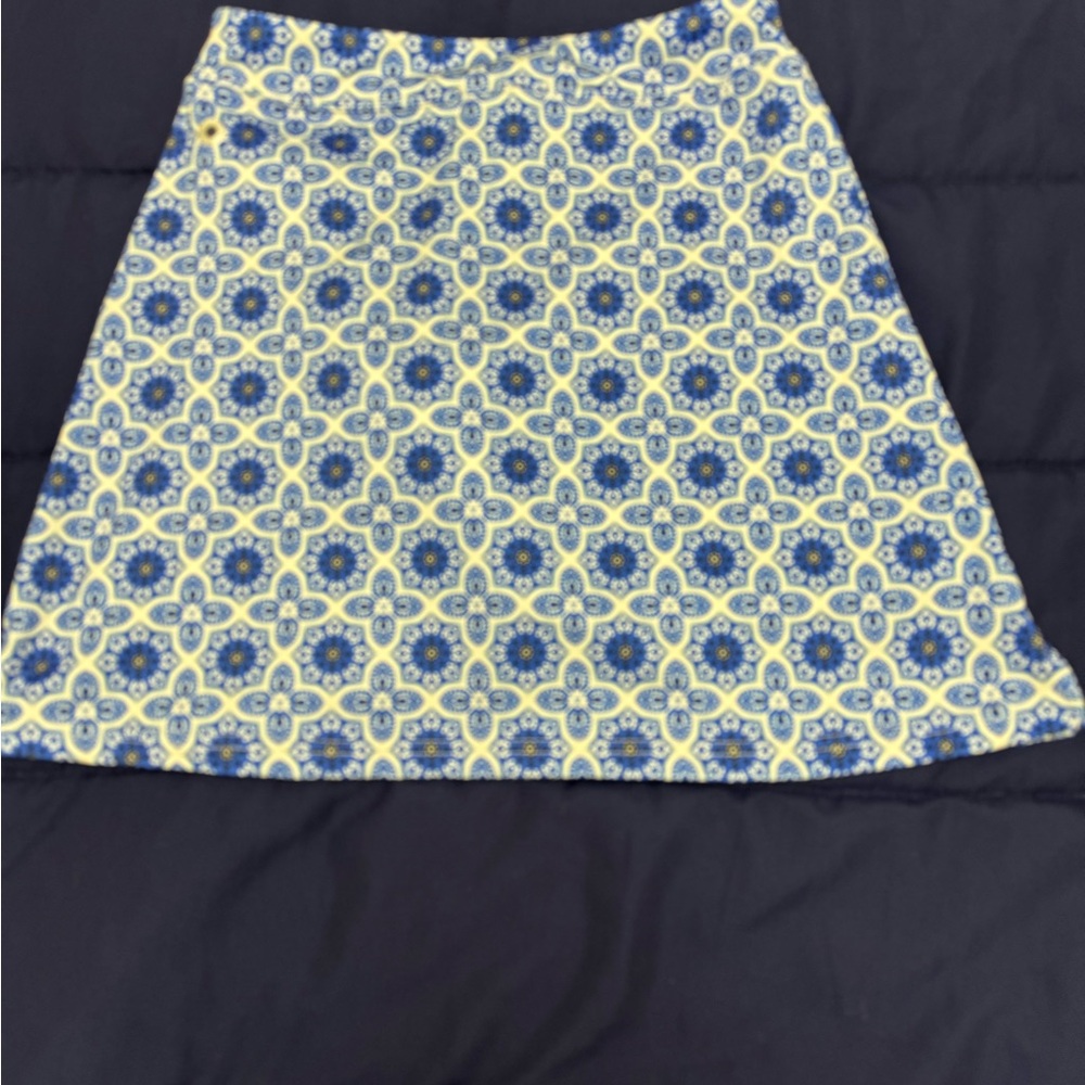 Blue and White Patterned Women's Skirt